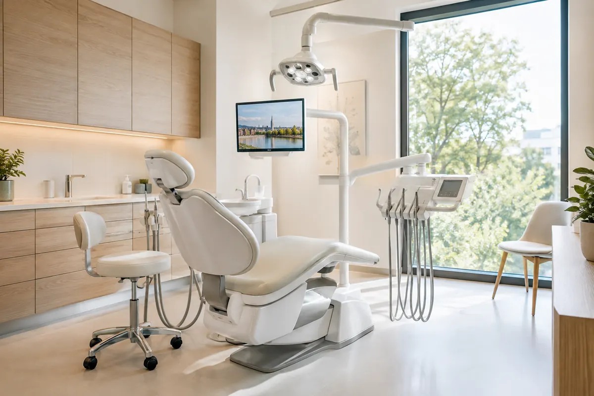 Wzorcowa Klinika Stomatologiczna — Gabinet zabiegowy z fotelem stomatologicznym